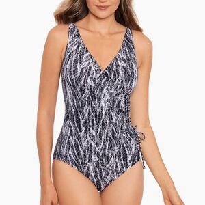 Miraclesuit Chevron Python Eclat One Piece Swimsuit